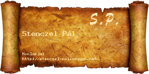 Stenczel Pál névjegykártya