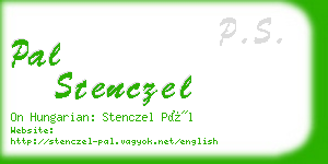 pal stenczel business card